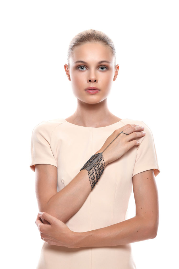 Hand cuff jewelry by Angelo Di Spirito Rosa