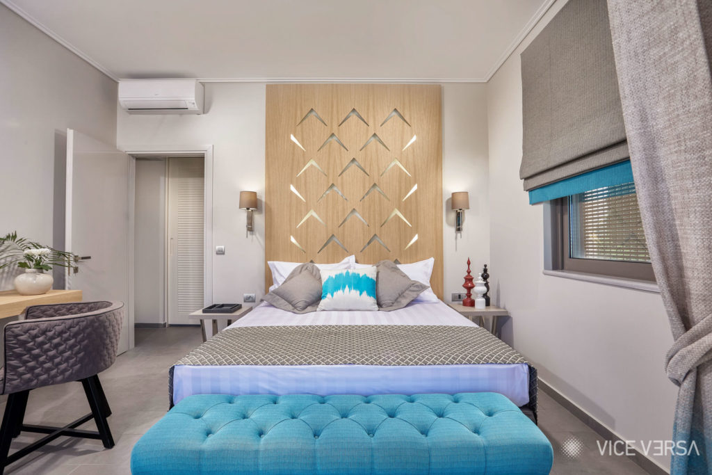 Master bedroom at Lagouvardos Village Hotel