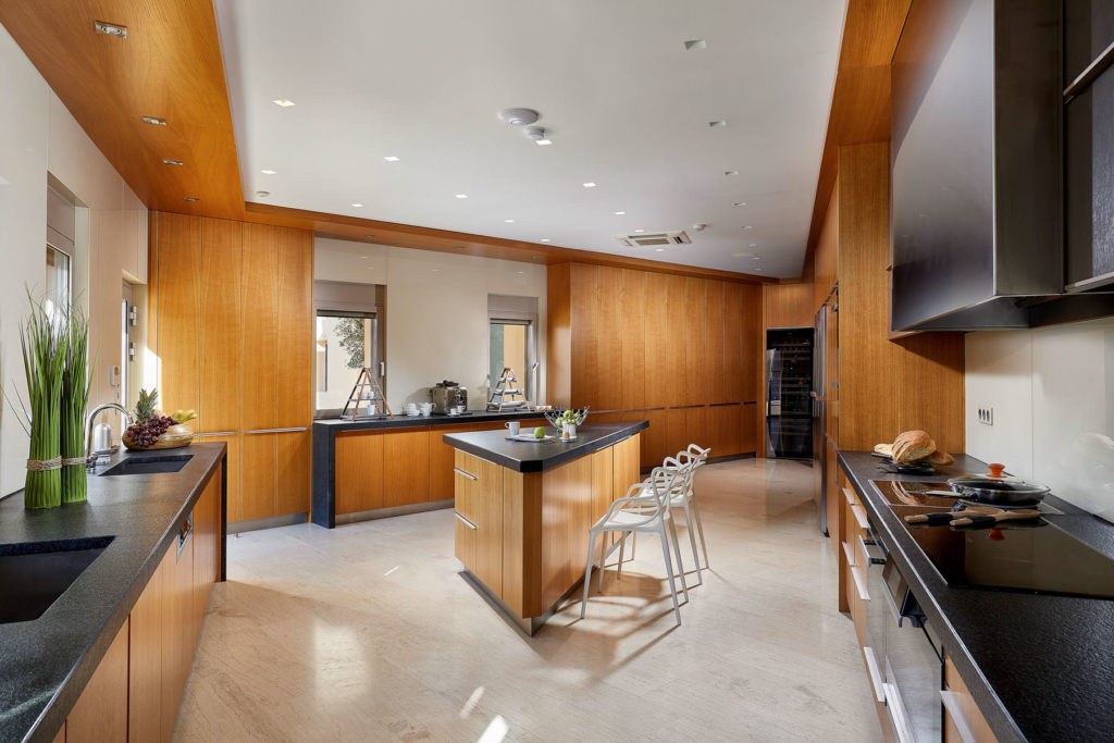 kitchen area view with luxury appliances