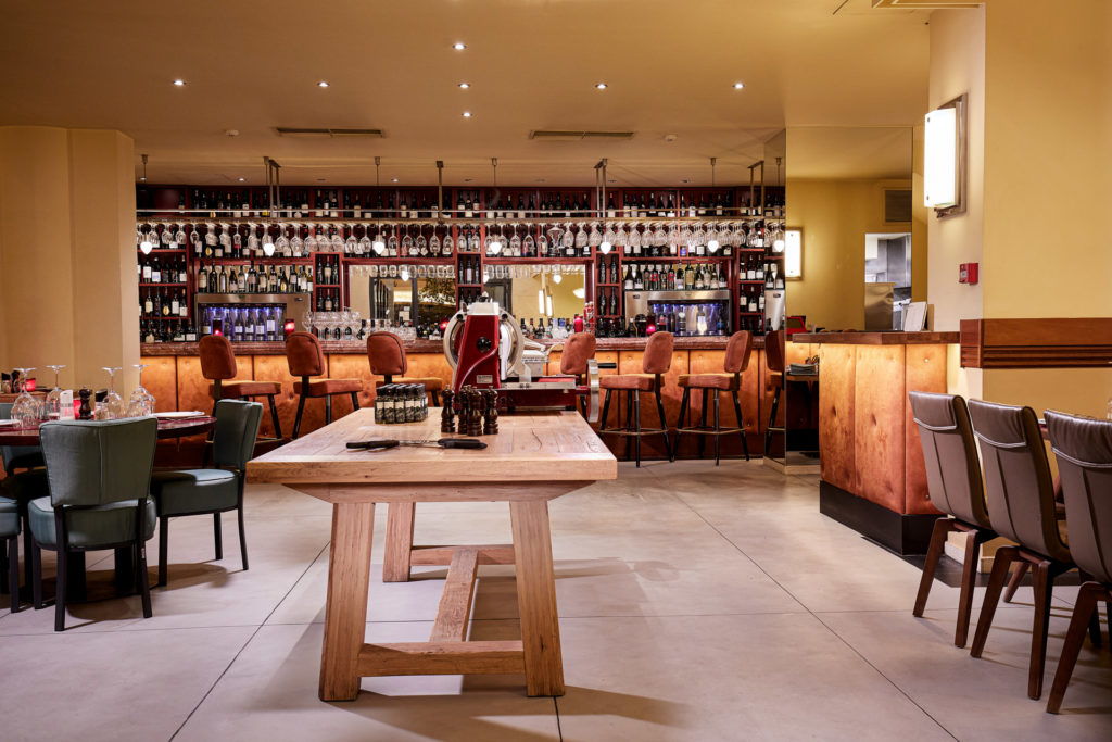 Fine dining interior at Telemachos Athens restaurant