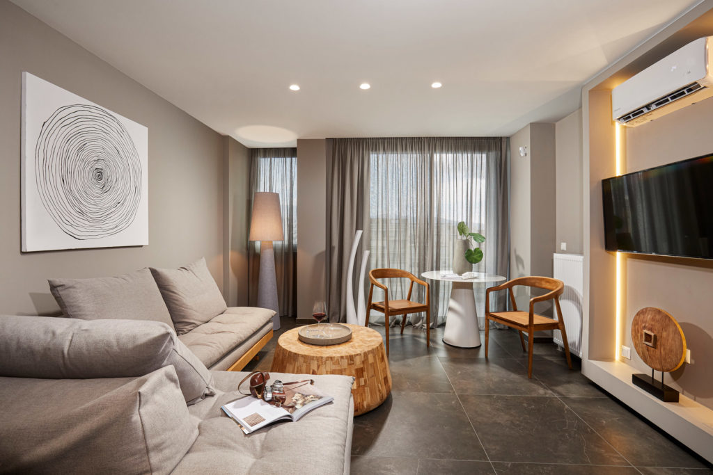 Luxury lounge at Crystal Waters Athens Riviera residential development