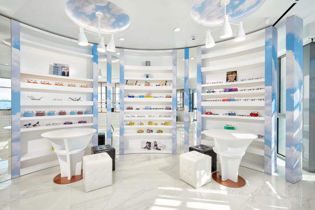 Athens Eye Optical retail interior on Vouliagmenis Avenue