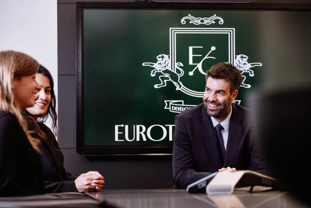 Euroterra Capital corporate team meeting in London headquarters with CEO Therianos Pantazis