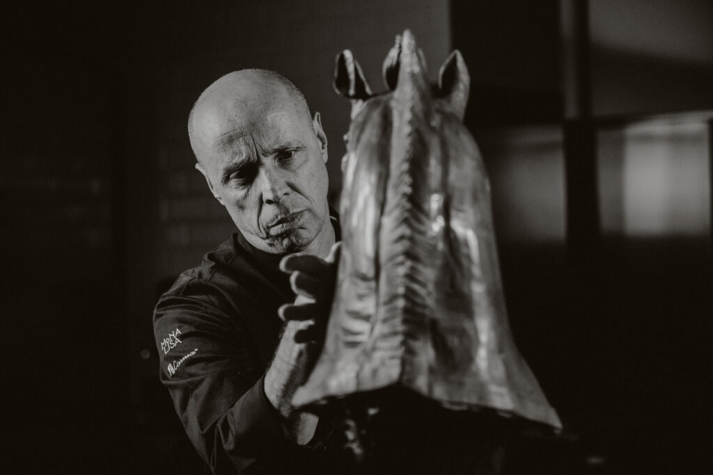 Philippe Marand with showpiece creation