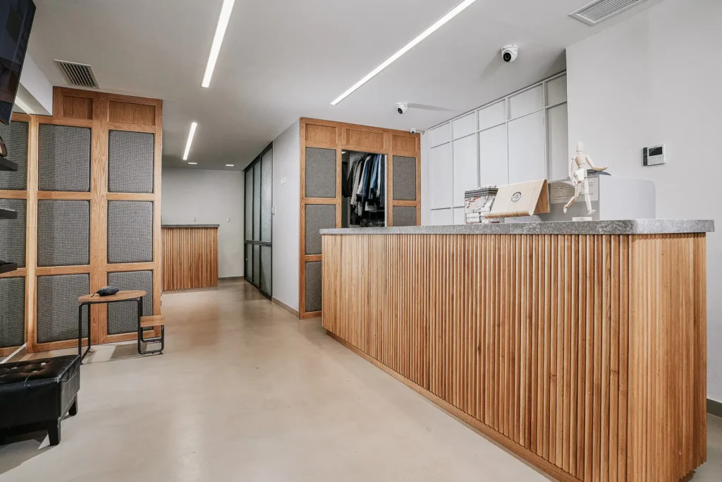 Interior view of Fourlas retail atelier