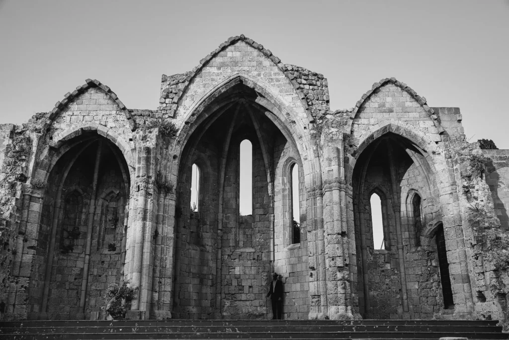 Ruins of the Church of the Virgin Mary of the Burgh in Rhodes Old Town