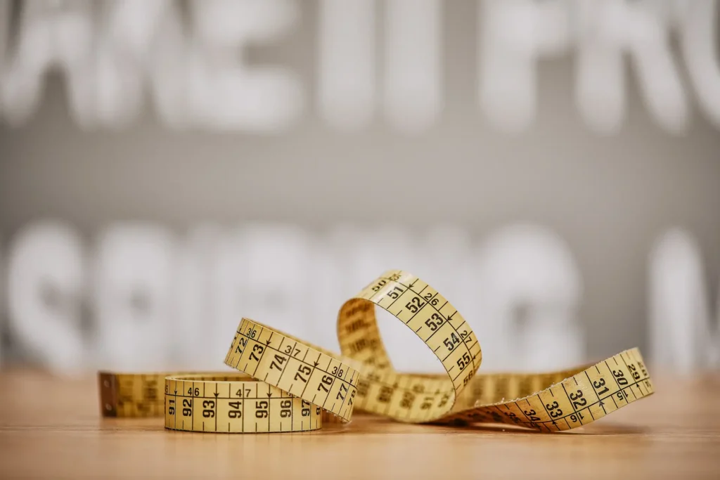Tailor's measuring tape detail