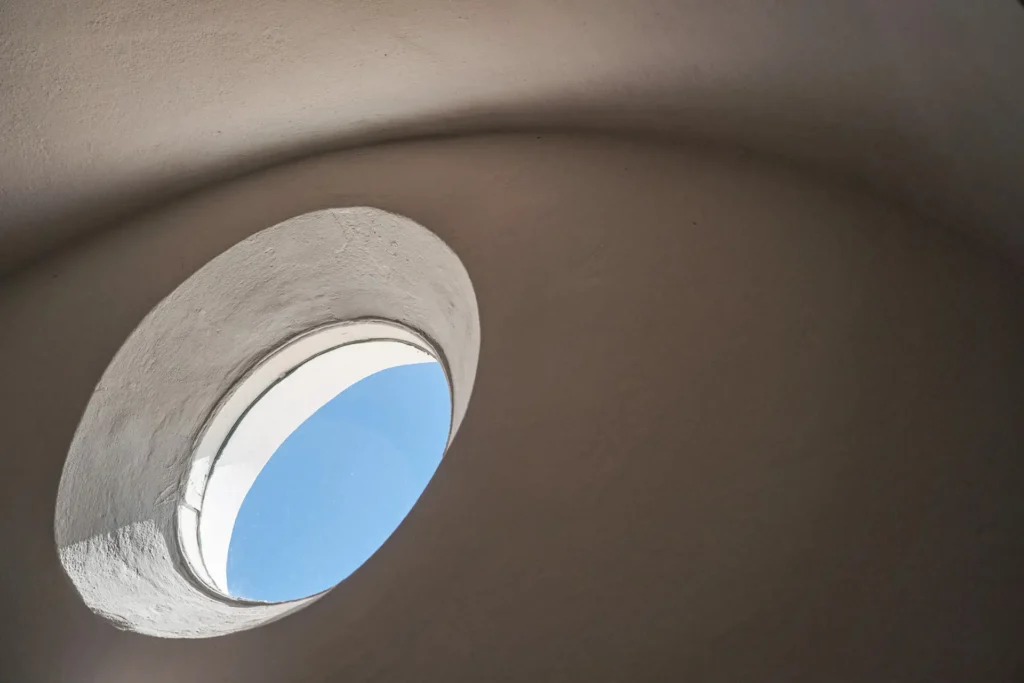 Architectural detail at Mystique hotel in Santorini