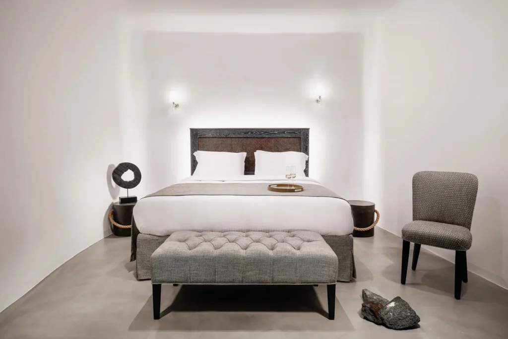 Interior room at Deep Earth Villas in Santorini