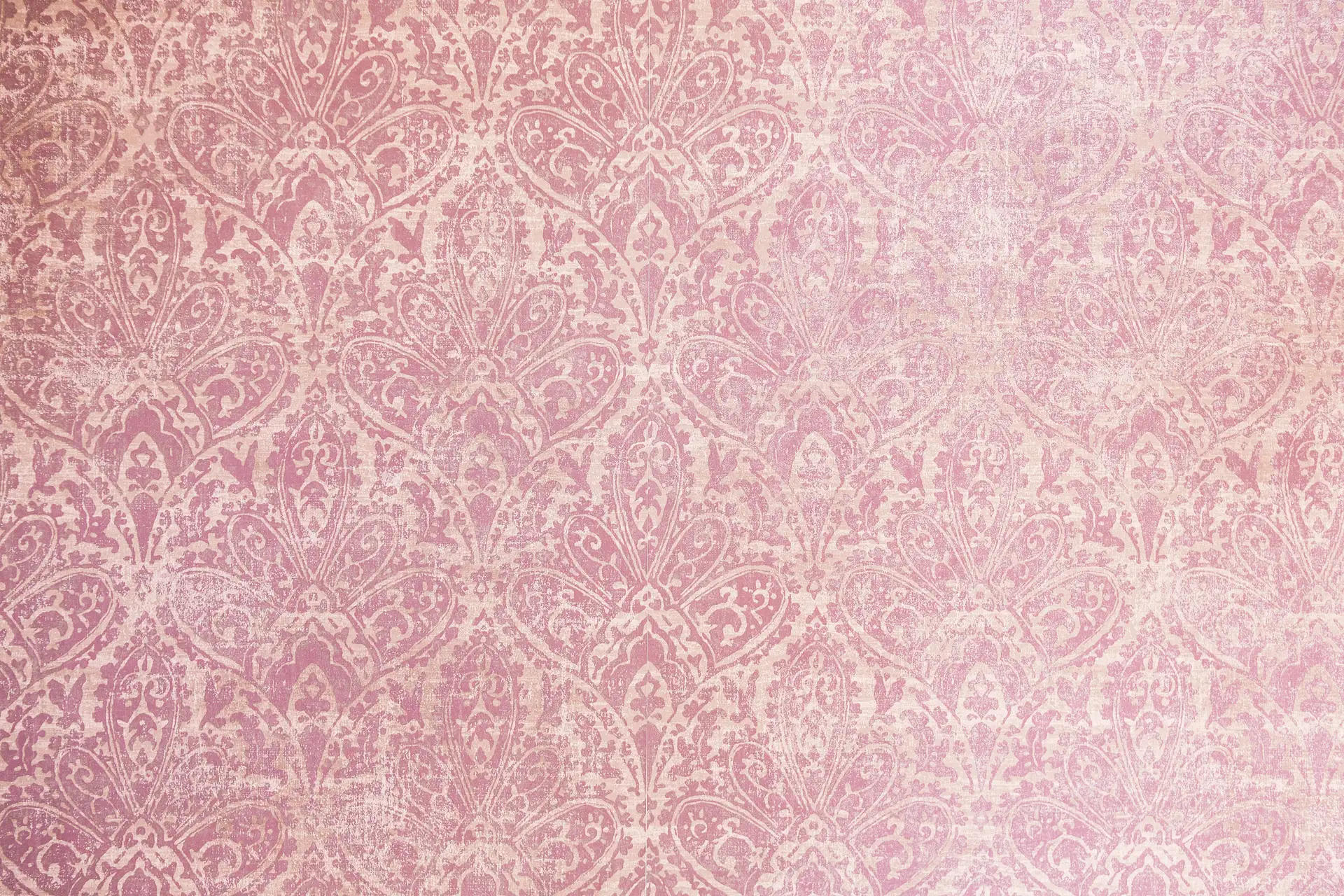 Wallpaper and interior detail at boutique café in Karpenisi