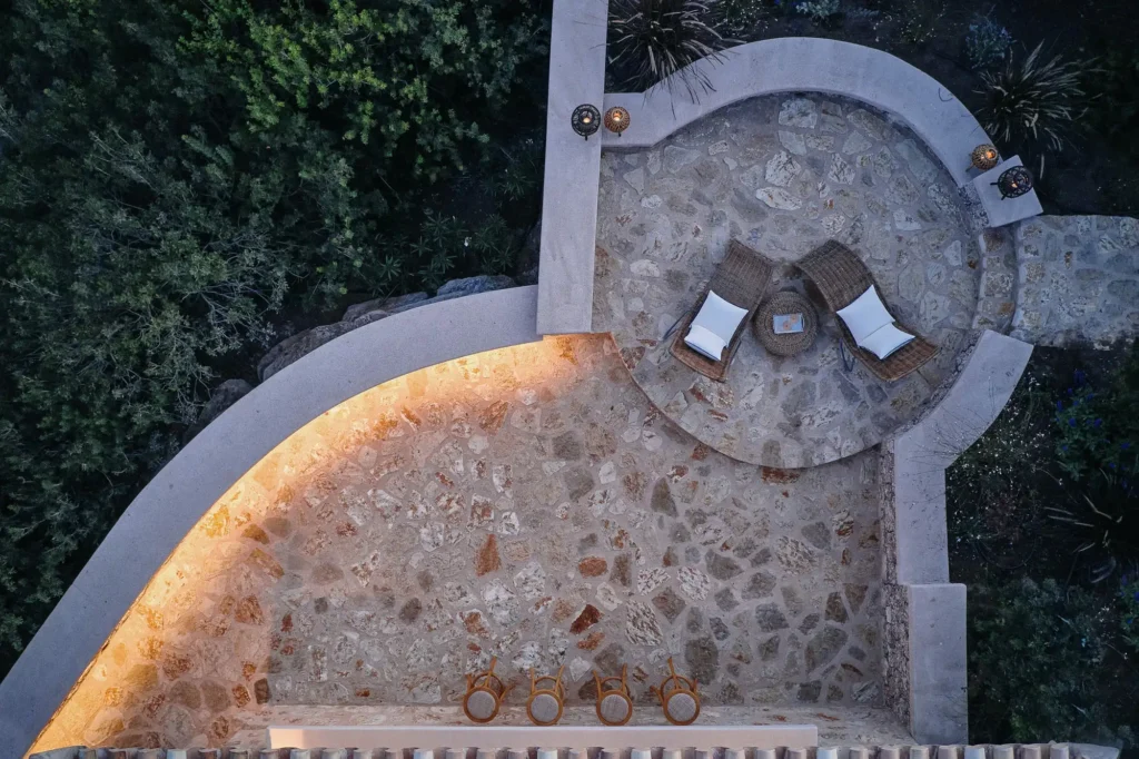 Halioussa luxury villa drone view, Porto Heli