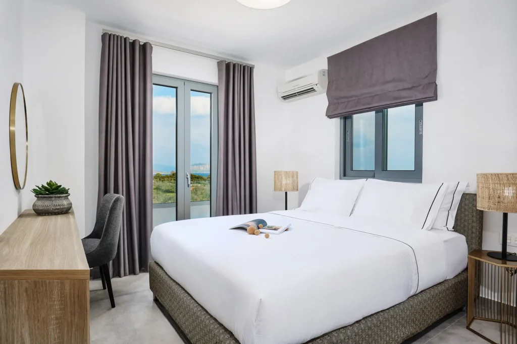 Double room at Quattro Suites overlooking Monemvasia Castle