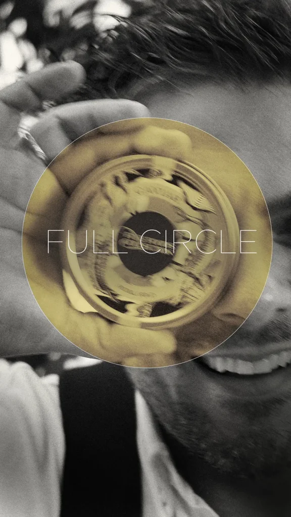 Full Circle tuna and caviar episode cover with Athinagoras Kostakos looking through a circular object
