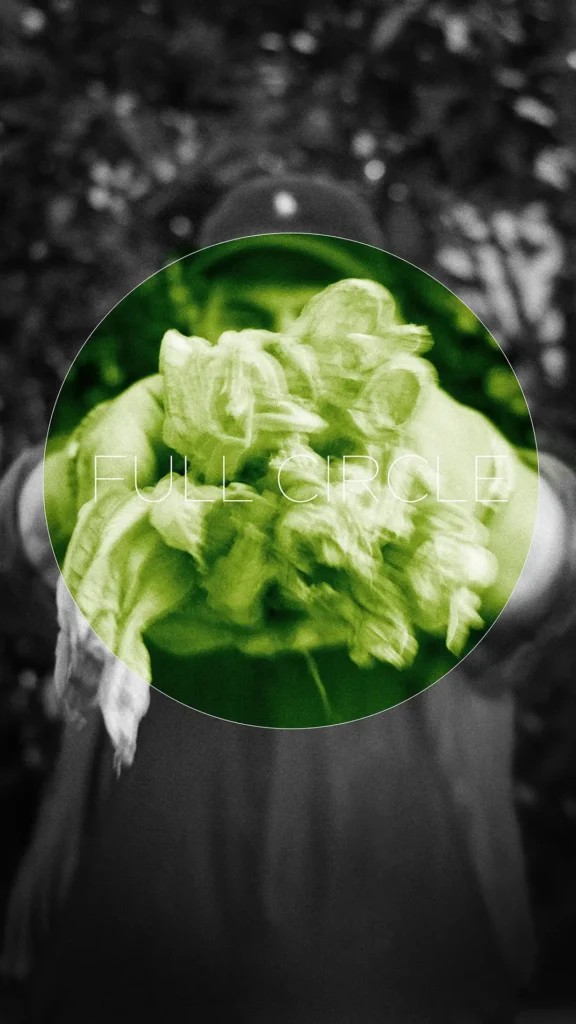 Full Circle green salad recipe film cover with Athinagoras Kostakos holding lettuce